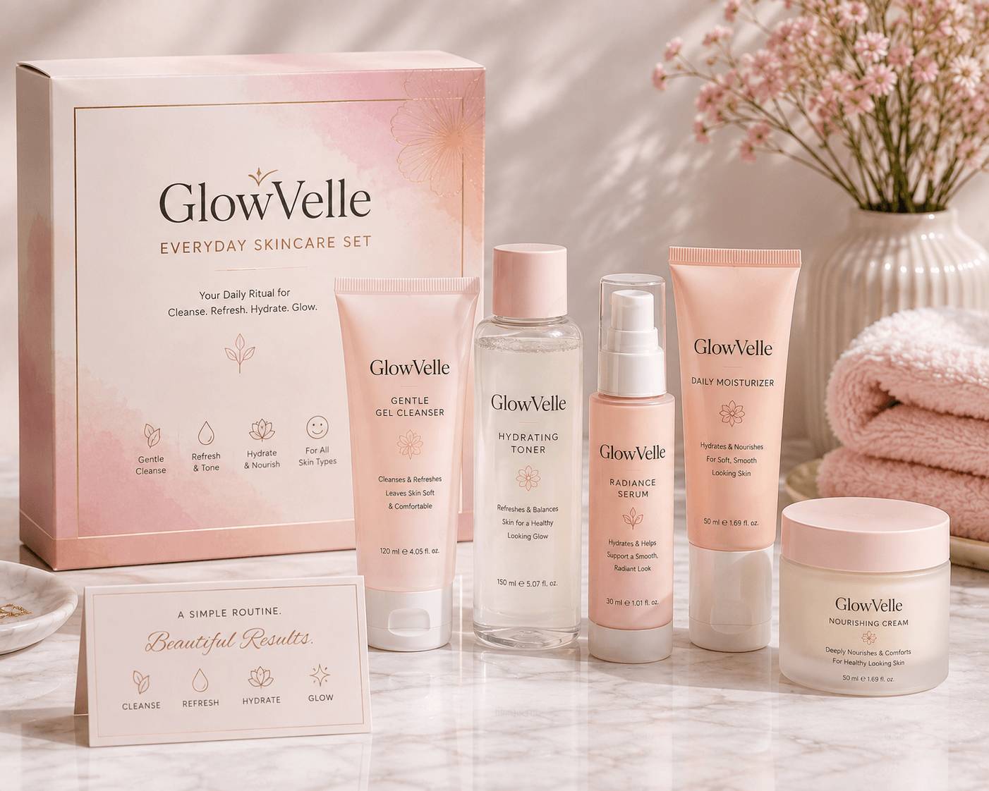 GlowVelle Everyday Skincare Set