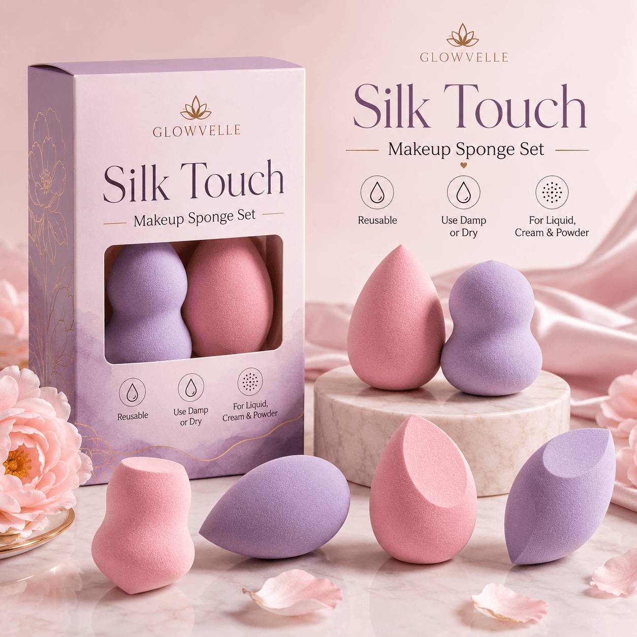 Silk Touch Makeup Sponge Set